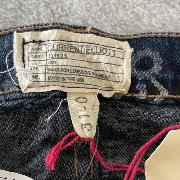 NWT Current/Elliott The Stiletto Jeans 31 Bandana Print Made in USA Skinny Fit - Picture 11 of 13